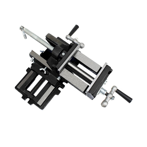 X-Y Compound Drill Press Vise Beefy 2 Way Heavy Duty Cross Slide Clamp with 6 Inch Jaw in Ductile Iron and Precision Ground Jaws