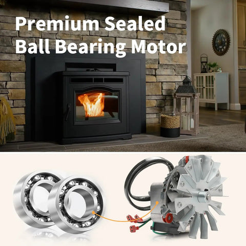 Replacement Combustion Blower Motor for Pellet Stoves and Inserts Fits P43 P61 P68 XXV Accentra 52i Advance