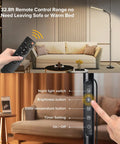 Tall Floor Lamp With 5 Color Modes And 5 Brightness Levels, Remote And Touch Control, 360 Degree Gooseneck Reading Light in living room