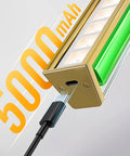 Charging port of Brushed Gold Battery Operated Picture Light 16 Inch With Dimmable CCT showing 5000mAh capacity