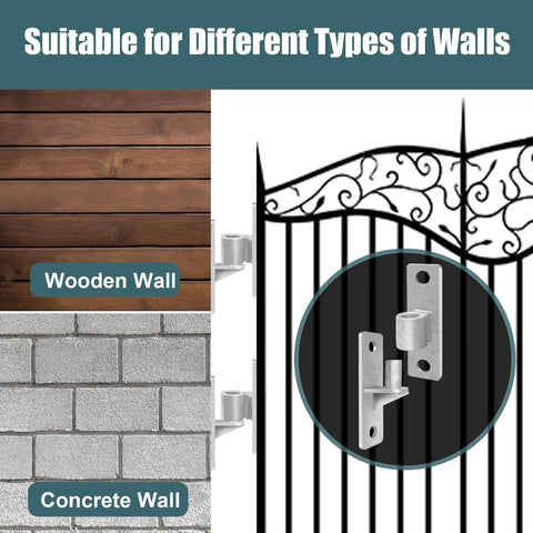 4 Pack Heavy Duty Gate Hinge Set Stainless Steel Hinges For Wood And Concrete Walls demonstration