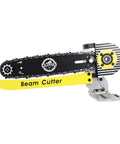 12 Inch Beam Cutter Blades For Circular Saw Worm Drive with yellow guide and metal attachment shown in side profile