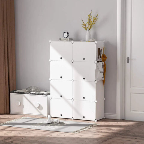 Six Tier Shoe Storage Cabinet For 24 Pairs Of Shoes Plastic Shelves Organizer For Closet Hallway Bedroom And Entryway Space Saving Shoe Rack With Easy Access And Big Capacity against wall.