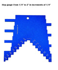 Blue 2 In 1 Router Depth And Saw Gauge For Woodworking Pro Grade Aluminum Step Depth Gauge With Laser Engraved Readouts