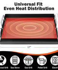 Nonstick Nanoceramic Griddle Plate For Backyard Cookouts And Grill Sessions with even heat distribution, 17x13 inches
