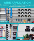 12 Pack Slatwall Bins With Hooks For Garage Workshop And Kitchen Organization Durable Plastic Slatwall Accessories Set