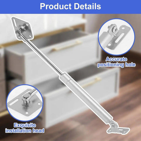 Dual Tension 80N And 100N Pneumatic Gas Strut Lift Hinges For Cabinets With Soft Close Concealed for cabinet installation details.