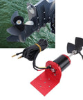 Underwater Thruster For RC Boats Beefy 6kg Thrust Brushless Submarine Motor mounted and detached view with propeller