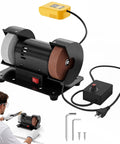 Cordless Mini Bench Grinder With Adjustable Speed And AC DC Dual Power for sharpening blades, polishing steel, and removing rust.
