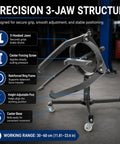 Beefy Three Jaw Brake Drum Puller With Adjustable Arms And Four Caster Legs For Cars And Trucks, Heavy Duty Rotor Tool