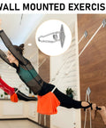 Wall Mount For Resistance Bands With Hooks Space Saving Home Gym Anchor for suspension training in use with person exercising