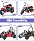 Wide compatibility of 35 Chain For Mini Bike With 40 Tooth Sprocket Fits Predator 97cc 98cc 100cc engines displayed on bikes and go-karts