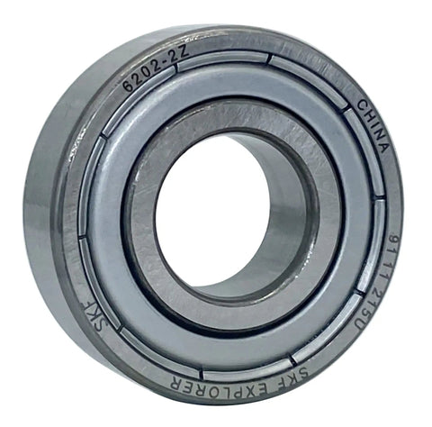 2 Pack 6202-2Z Deep Groove Ball Bearings 15x35x11mm Dual Metal Shield Pre-Greased With Premium GJN Grease for motors and DIY projects.