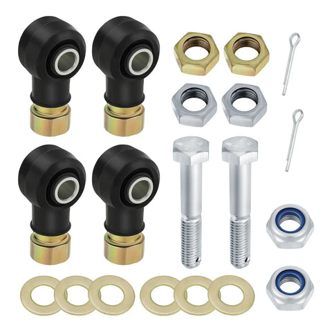Beefy Left Right Tie Rod End Kit For Polaris Sportsman ATVs 335 400 450 500 570 600 700 800 Magnum Scrambler Trail Boss Xplorer Xpedition Xpress Direct Fit Replacement Steering Kit, 4 ends and hardware