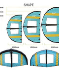 Inflatable Surfboard For Windsurfing And Wing Surfing With Portable Sail And Handheld Foil Kite All Terrain Water Or Snow Action Gear