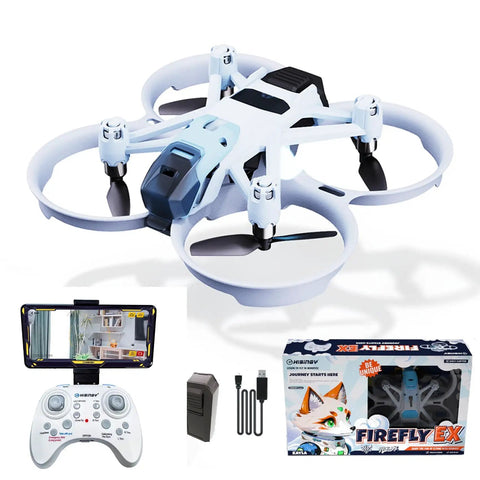 Drone Camera For Firefly EX And FPV Smart Drones, Lightweight With Low Lag Video, box, control, and accessories shown