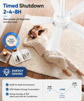 Upgraded 17 Inch Ceiling Fan With Integrated Light Kit And Wireless Remote Featuring Straight Up Quiet Dc Motor Reversible Airflow for relaxing environment.