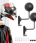 Beefed Up Heavy Duty 180 Degree Rotating Motorcycle Helmet Holder And Display Stand With Space Aluminum Wall Mount