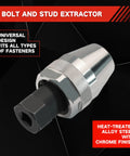Damaged Bolt And Stud Extractor Tool For 1/4 To 1/2 Inch Studs, heat-treated alloy steel with chrome finish, 3/8 drive