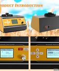 XeeaoFe Automatic Seed Counting Machine For Rice, Corn, Soybean & Wheat showing control panel and settings display.
