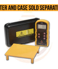 Hella Accurate Wood Moisture Meter Calibration Verification Standard For Pinless Meters with yellow calibration block.