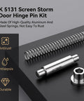 4 Pack Storm Door Hinge Replacement Kit With Aluminum Hinges And Steel Spring Pins For Screen And Storm Door Repair