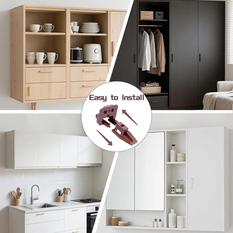 Heavy Duty 5 Pack Drawer Slides In Rich Brown for silky smooth glide on dressers and nightstands showcased in furniture setups.