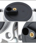 Close-up of Rear Wheel Bearing Hub Assembly For Lancer And Outlander 2WD 2008 To 2017 Driver Or Passenger Side Bare Steel Factory Style Replacement With Preinstalled Hub For Quick Bolt On Fit