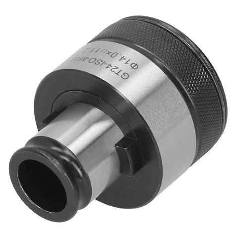 Solid Collet Chuck Holder With Torsion Overload Protection Fits Gt24 Iso close-up view highlighting steel construction and detailing