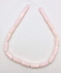 Premium Pink Calcite Faceted Tube Beads 20x10mm Genuine Natural Stone For Jewelry Making, showing a faceted pink strand layout.