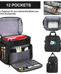 Padded Stand Mixer Travel Bag For 6 To 8 Quart KitchenAid, Durable Portable Case With Plenty Of Pockets For Attachments And Accessories.