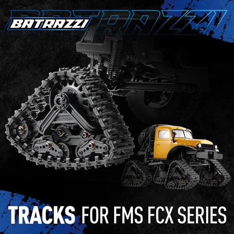 All Terrain Caterpillar Track Set 2Pcs For 1/18 FCX18 And 1/24 FMS RC Trucks Beefed Up Replacement Parts To Take On Dirt Trails