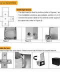 Instruction manual for assembling Pro Grade UV Resin Curing Light Kit With Box And Timer Large Curing Station Adjustable Brightness.