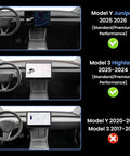 Tesla Model Y Juniper under screen storage organizer compatibility for 2025 2026 Model 3 Highland 2024 2026, interior view.