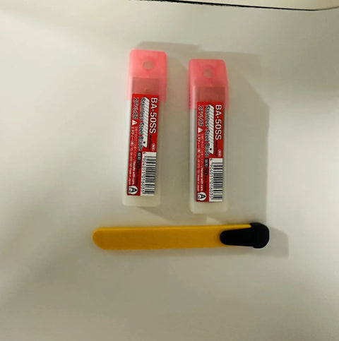Red Dot Stainless Steel Snap Blades Case Of 2, 50 Blades Per Unit, Heavy Duty Replacement Blades D Pen Shown