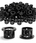 Half Inch Round Cable Snap Bushing Grommet Kit Black Snap In Grommets Built Tough Durable PA66 Plastic 100 Pack Inner Diameter Ten