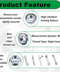 Tough As Nails M6 Serrated Flange Nuts 40 Pack 304 Stainless Steel Hex Nuts With Grip Teeth Smooth Ride, showcasing features.