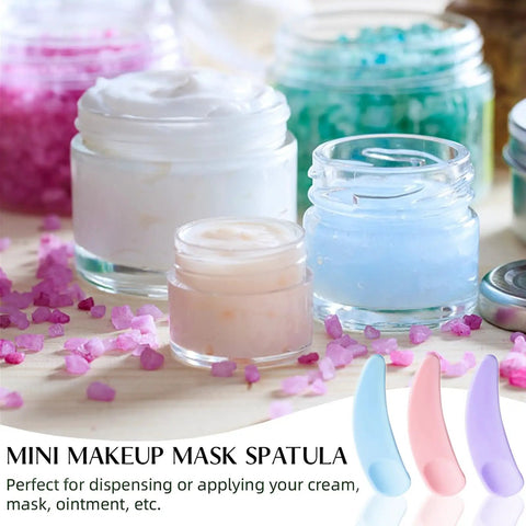 Bulk 200 Mini Makeup Spatulas With Storage Box Disposable Cosmetic Spatulas In Pink Blue Purple Perfect For Pros And Salons Skincare Samples Beauty Demos And Home DIY Cosmetic Kits, mini plastic applicators in jars