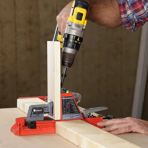 Auto Jig Pocket Hole Jig System Starter Pack With Self Adjusting Design and 50 Assorted Screws used for wood joinery