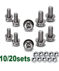Hex Nut And Bolt Set Universal Hardware Kit PM6x16 10 Sets Pro Grade Fasteners With Smooth Burr Free Finish Deep Threads Uniform Pitch And Easy Install For DIYers And Weekend Warriors, stainless steel bolts and nuts