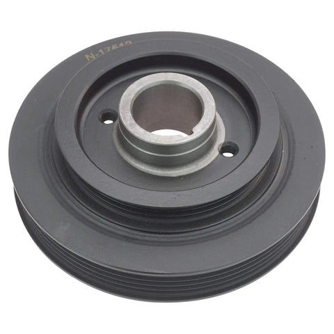 Front view of harmonic balancer and belt drive pulley replacement for Toyota Camry Rav4 Celica Solara 2.0L 2.2L engines.