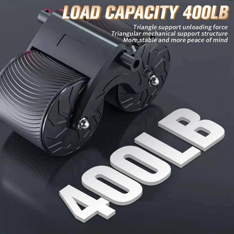 2026 Ab Roller with Timer and Knee Mat, Automatic Rebound Abdominal Wheel with 400lb Load Capacity Display