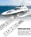 Heavy Duty Folding Shelf Brackets Set For Small Spaces with yacht background, 8 Inch Cold Rolled Steel, Brush Finish