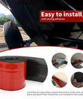 Heavy Duty Self Adhesive Boat Keel Guard And Badass Hull Armor Strips For Fiberglass Aluminum Fishing Vessels Black roll showing installation steps.