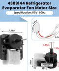 DIY Friendly Easy Install Refrigerator Evaporator Fan Motor 3000 RPM Hex Hub Mount One And Three Eighths Inch Shaft