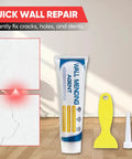 All In One Drywall Repair Kit For Small Cracks Holes And Dents With Quick Squeeze Scrape And Smooth Application Waterproof And Damp Proof No Mess Paste Easy Home Maintenance Includes 150g Mending Agent Scraper And Nozzle Tip