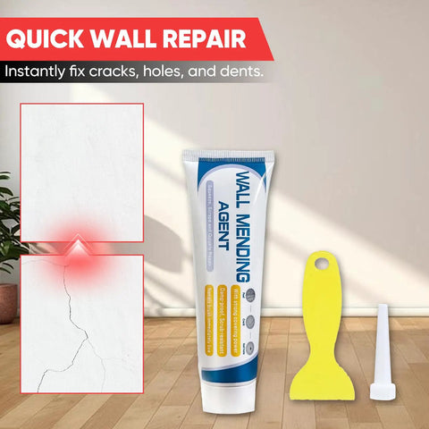 All In One Drywall Repair Kit For Small Cracks Holes And Dents With Quick Squeeze Scrape And Smooth Application Waterproof And Damp Proof No Mess Paste Easy Home Maintenance Includes 150g Mending Agent Scraper And Nozzle Tip