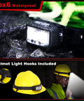 Two Pack Rechargeable Headlamp With Beast Mode 2000 Lumen LED 16 Modes Motion Sensor IPX6 Waterproof Lightweight