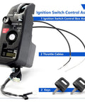 Ignition Switch Control Box Assembly for GX630 GX690 Generators with 2 keys and 2 throttle cables, engine switch visible