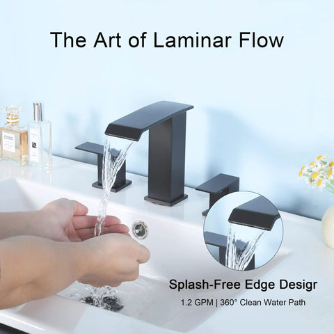 RV Bathroom Sink Faucet Brushed Nickel 4 Inch Centerset Two Handle Vanity Faucet For 3 Hole Lavatory Sinks over white sink